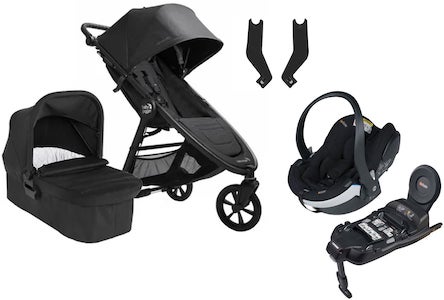 Baby Jogger City Mini GT 2.1 Duovagn inkl. BeSafe iZi Go Modular X2 &  Bas, Opulent Black/Jet B