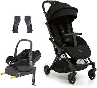 Visa mer info om denna barnvagn Beemoo Easy Fly Lux 4 Sulky Inkl. Maxi-Cosi CabrioFix Babyskydd & Bas, Jet Black