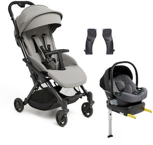 Visa mer info om denna barnvagn Beemoo Easy Fly Lux 4 Sulky Inkl. Route i-Size Babyskydd & Bas, Stone Grey/Mineral Grey