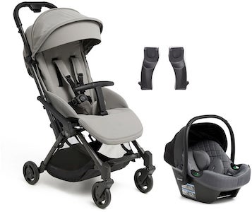 Visa mer info om denna barnvagn Beemoo Easy Fly Lux 4 Sulky Inkl. Route i-Size Babyskydd, Stone Grey/Mineral Grey