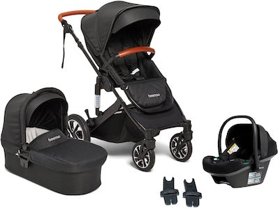Visa mer info om denna barnvagn Beemoo Maxi 4 Duovagn Inkl. Beemoo Route i-Size Babyskydd, Black/Black Stone
