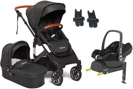 Visa mer info om denna barnvagn Beemoo Maxi 4 Duovagn inkl. Maxi-Cosi CabrioFix i-Size & Bas, Black/Black