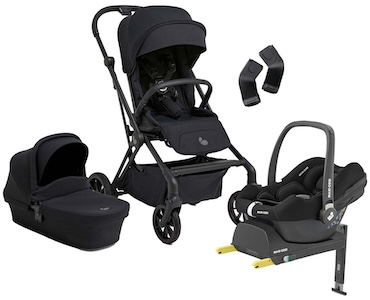 Visa mer info om denna barnvagn Beemoo Pro Twist Duovagn Inkl. Maxi-Cosi CabrioFix Babyskydd & Bas, Coffee Black/Essential Bla