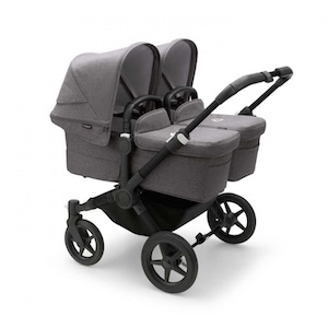 Visa mer info om denna barnvagn Bugaboo Donkey 5 Twin Komplett Black/Grey Melange