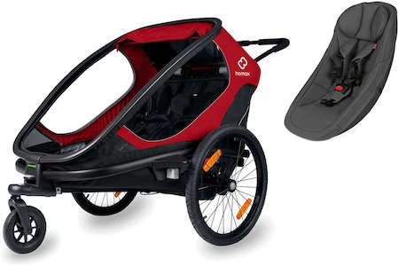 Visa mer info om denna barnvagn Hamax Outback Cykelvagn inkl. Babyinsats, Red/Black