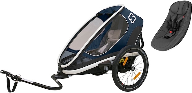 Visa mer info om denna barnvagn Hamax Outback One Reclining Cykelvagn 2019 inkl. Babyinsats, Navy/White
