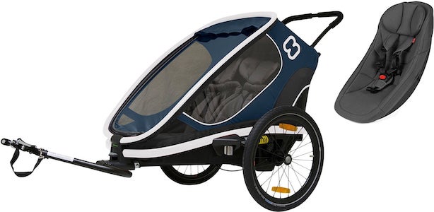 Visa mer info om denna barnvagn Hamax Outback Reclining Cykelvagn 2019 inkl. Babyinsats, Navy/White