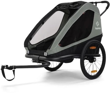 Hamax Traveller Cykelvagn, Khaki Green/Black