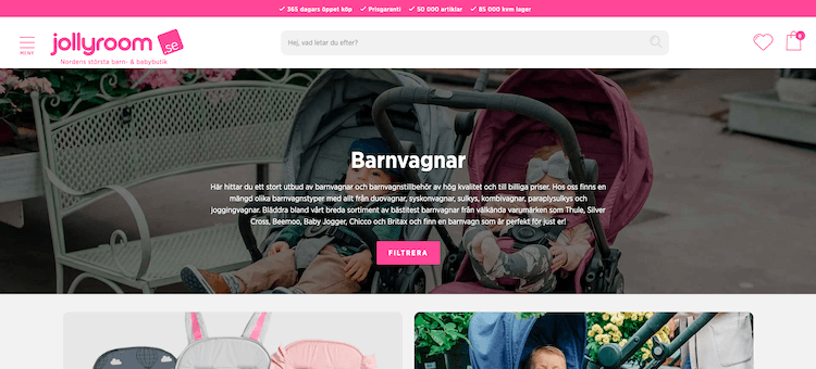 Barnvagnar hos butiken Jollyroom